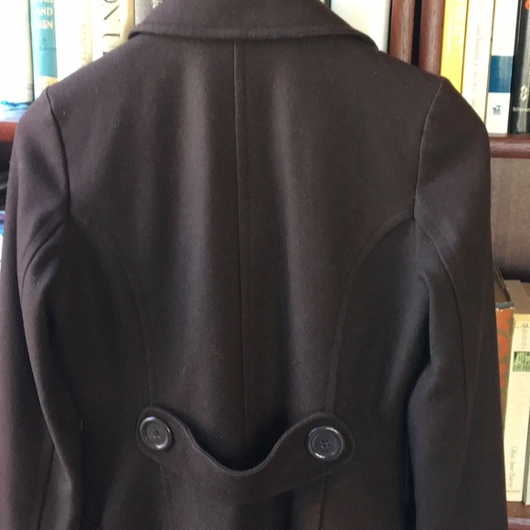 Tulle Brown Wool Blend Coat sz S - Picture 9 of 16